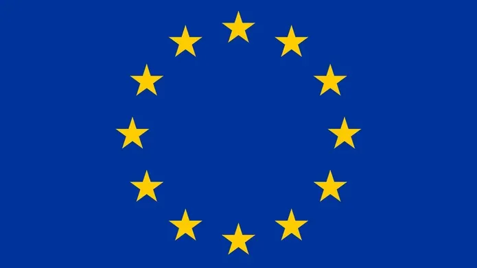 EU flag - 12 yellow stars on blue background