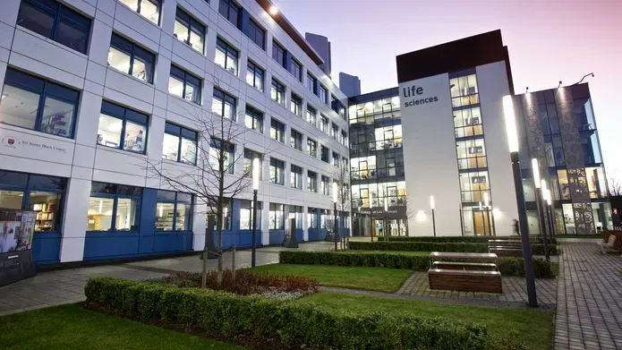 SLS building at dusk