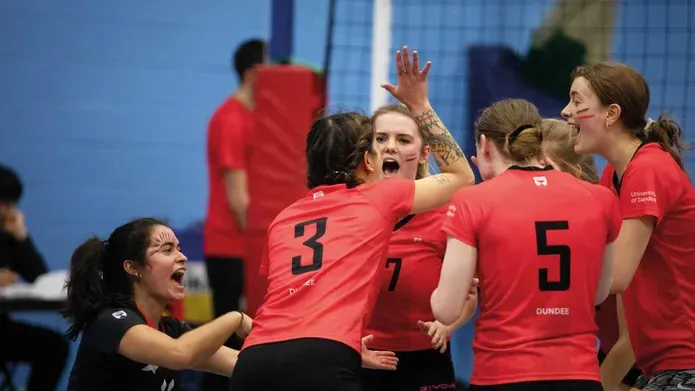 Female students in sports gear