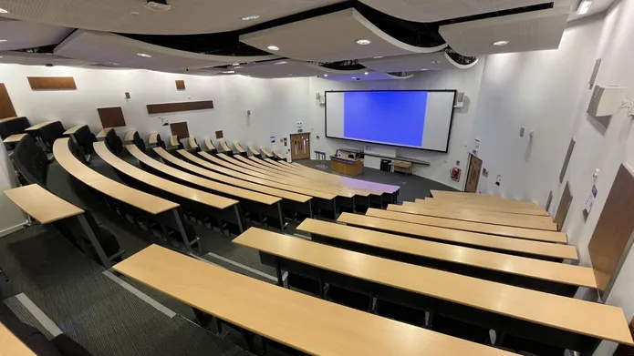 Dalhousie 3F01 LT3 - Lecture theatre type seating with a huge screen at the front of the room