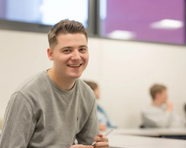 student in classroom