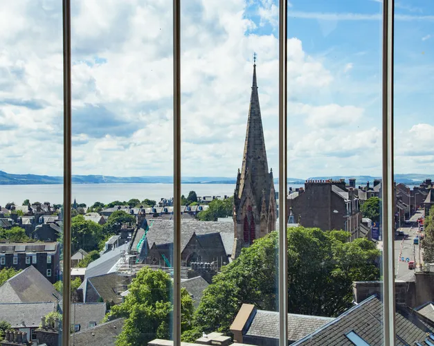 View across Perth Road from DJCAD