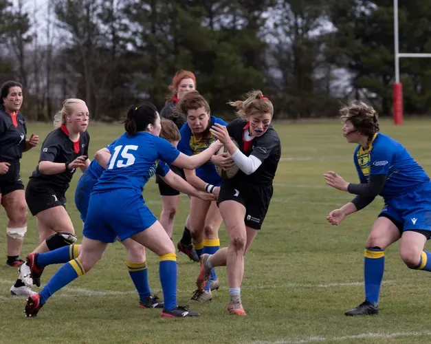 Dundee v Abertay women's rugby match