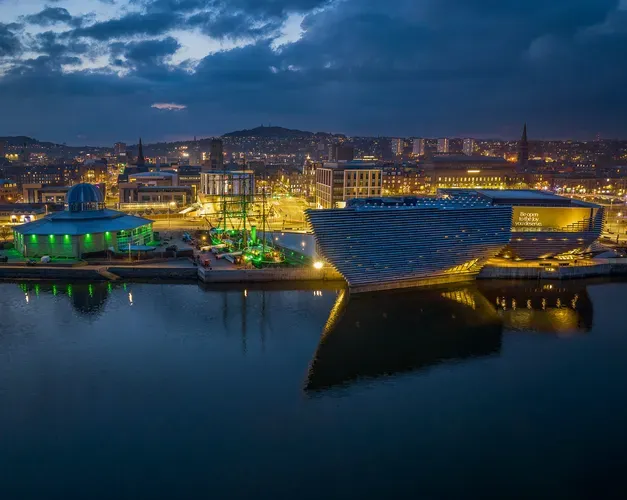 V&A and the Dundee waterfront in the evening