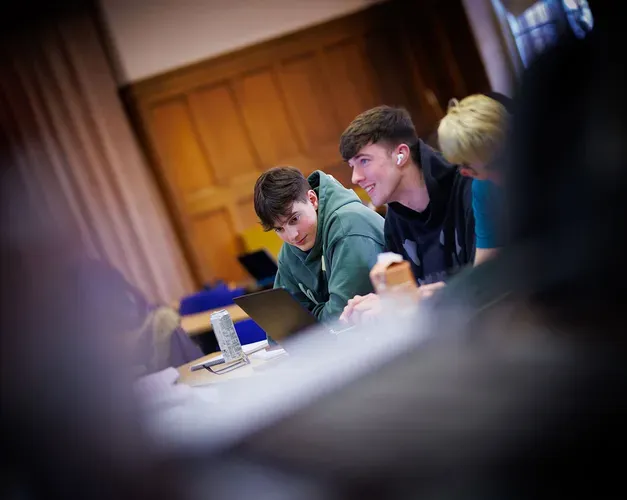 Students in a lecture theatre