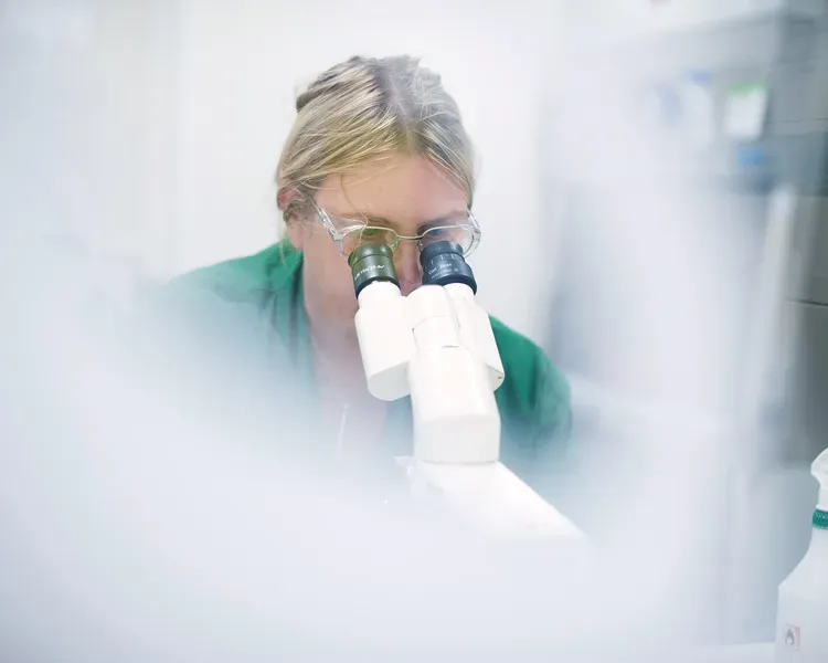 Researcher in lab
