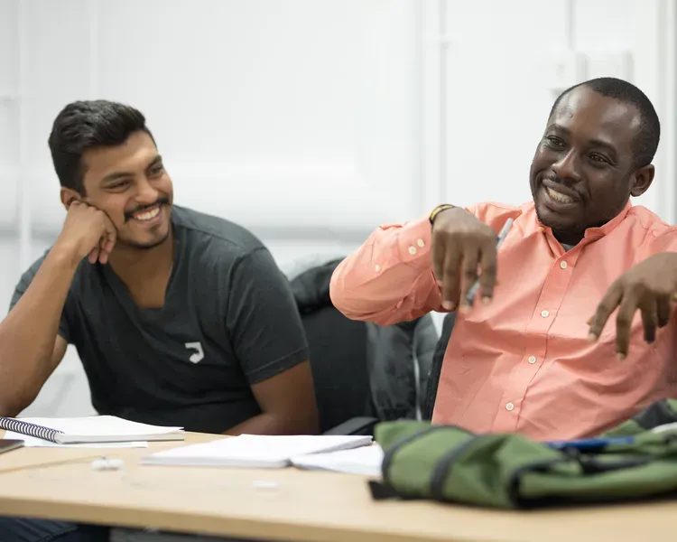 Students in a working group
