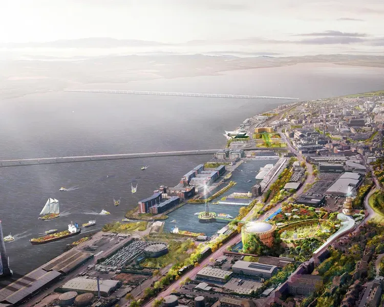 Artist's illustration plan of Eden Project in Dundee