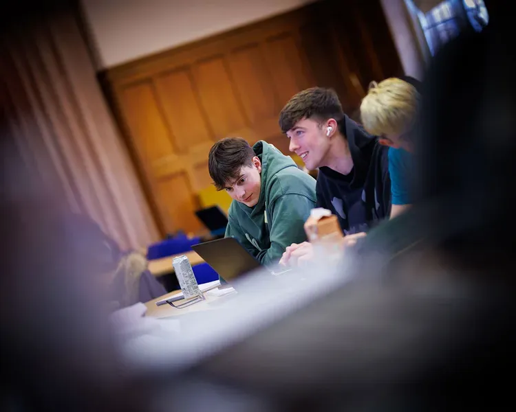Students in a lecture theatre
