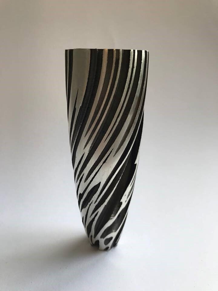black and white vase