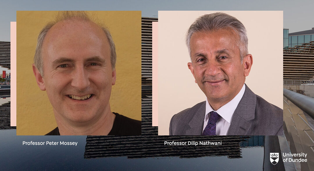Side by side headshots of Peter Mosey and Dilip Nathwani