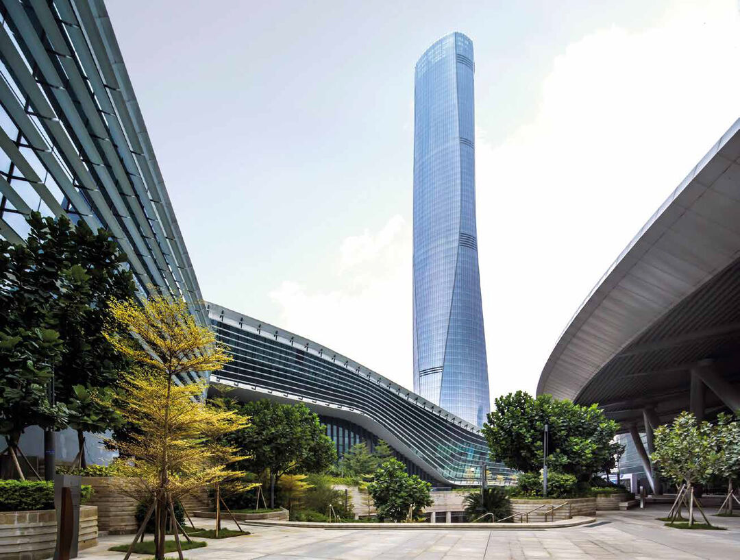 An artistic rendition of The Zhuhai International Convention and Exhibition Centre