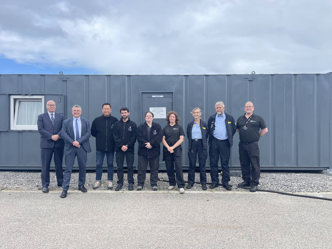 Group photo of respresetatives from LRCFSm SFRS, SPA Forensic Services and the Danish Police