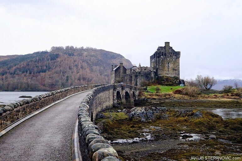 castle with path leading up to it