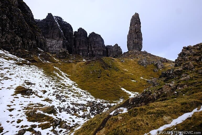rock standing upright