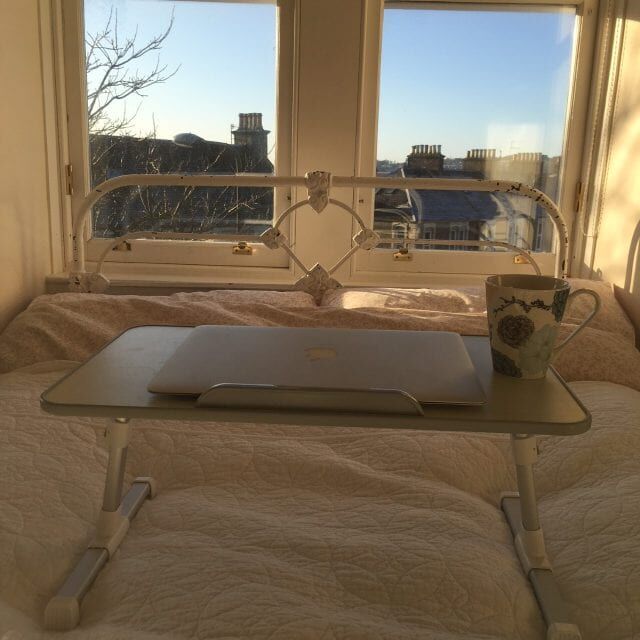 Bed with tray