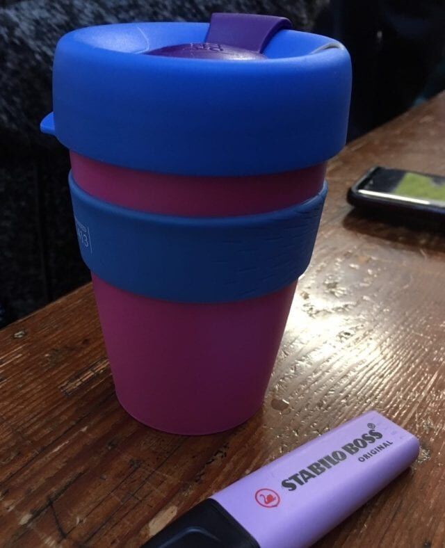 Reusable coffee cup